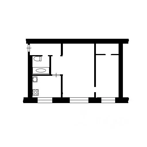 2-к кв. Татарстан, Альметьевск ул. Гагарина, 28 (44.3 м) - Фото 2