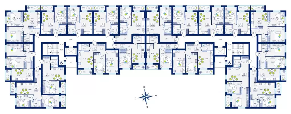 1-к кв. Калининградская область, Зеленоградск  (34.45 м) - Фото 2