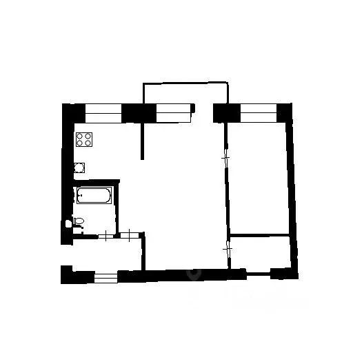 2-к кв. Татарстан, Казань ул. Коротченко, 2 (44.0 м) - Фото 2