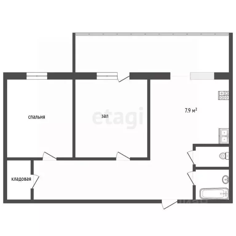 2-к кв. Калужская область, Кременки г. Жуковский муниципальный округ, ... - Фото 1