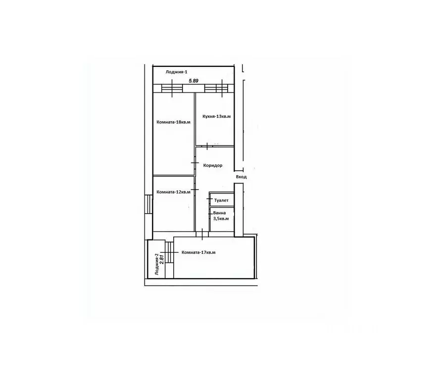 3-к кв. Рязанская область, Рязань ул. Большая, 90к1 (73.6 м) - Фото 1