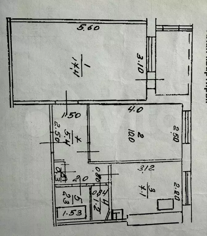 2-к. квартира, 43,7 м, 2/9 эт. - Фото 0