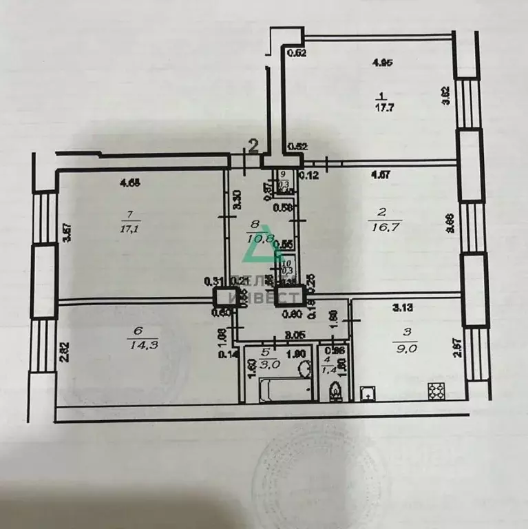 4-к кв. Башкортостан, Уфа Архитектурная ул., 14 (90.6 м) - Фото 2