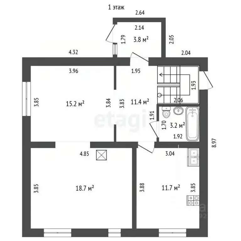 Дом в Тамбовская область, Тамбов Ясная ул., 82 (114 м) - Фото 1