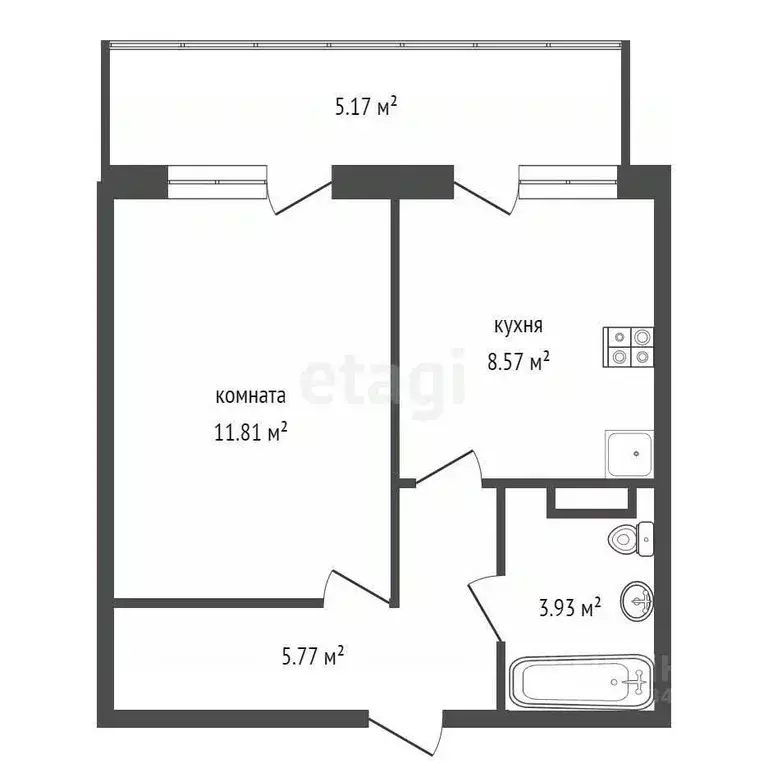 1-к кв. Воронежская область, Воронеж ул. Саврасова, 86 (30.0 м) - Фото 1