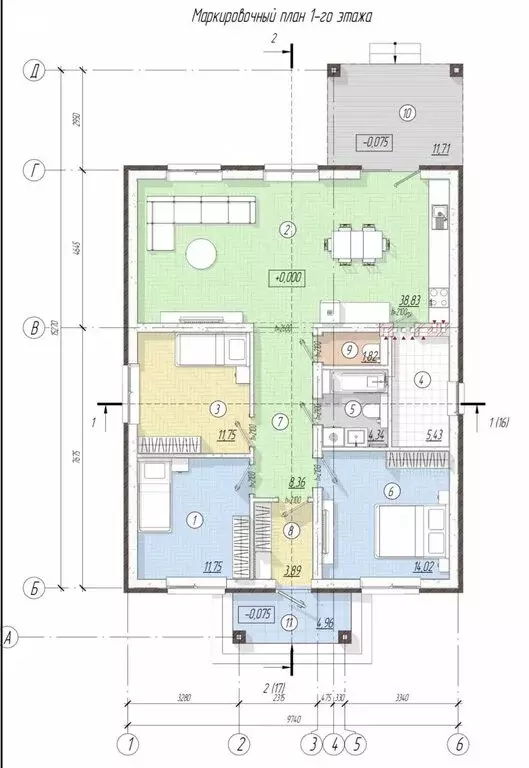 Дом в аул Козет, улица Площадь Памяти, 2/1 (100 м) - Фото 1