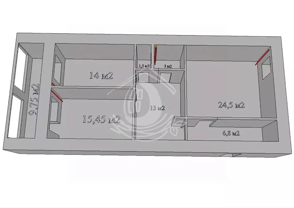 3-к кв. Алтайский край, Барнаул ул. Петра Сухова, 34 (78.0 м) - Фото 2