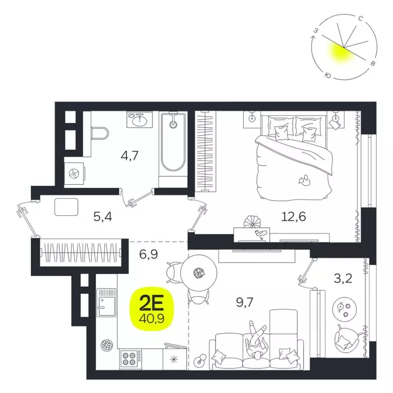 2-к кв. Свердловская область, Екатеринбург Южная Ботаника жилрайон, ... - Фото 0