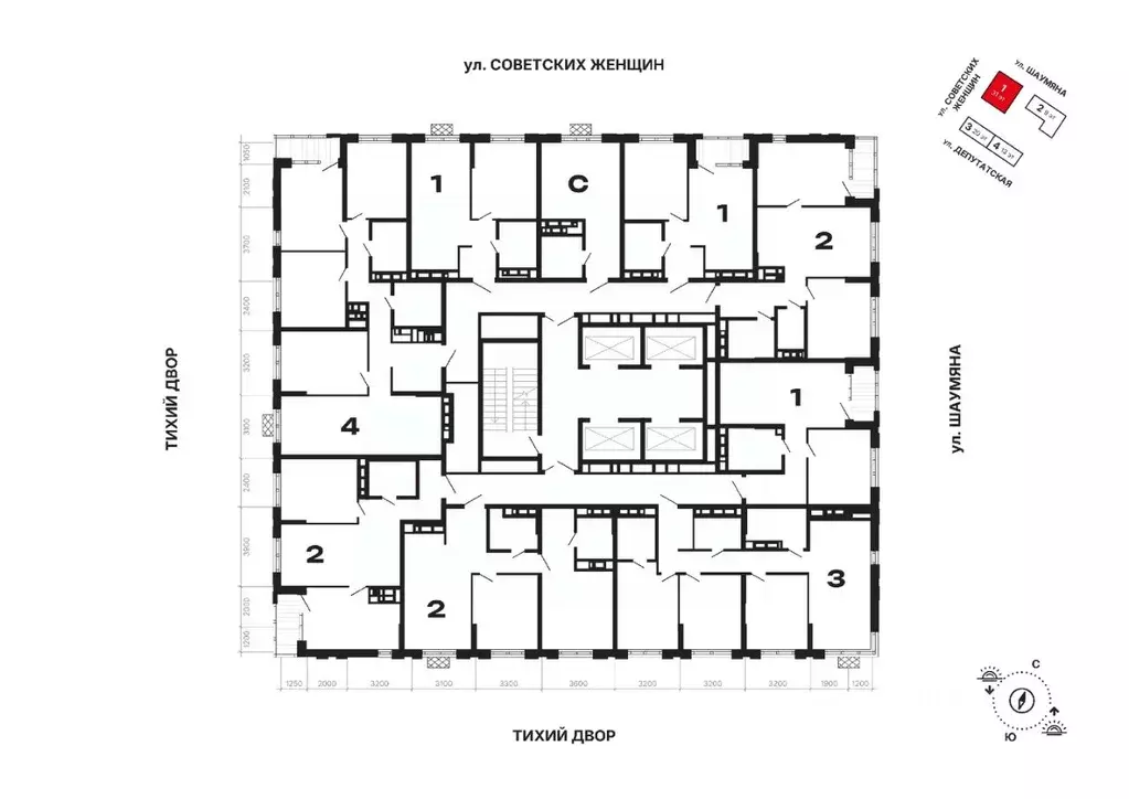 1-к кв. Свердловская область, Екатеринбург ул. Шаумяна, 11 (45.03 м) - Фото 2