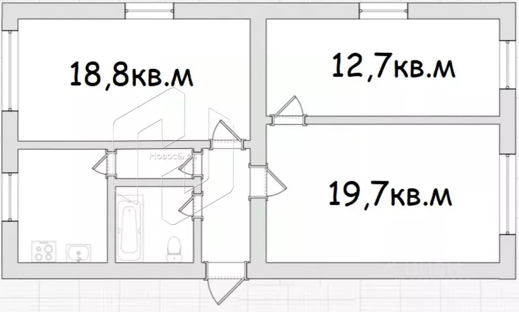 3-к кв. Мордовия, Саранск просп. 50 лет Октября, 24 (62.7 м) - Фото 1