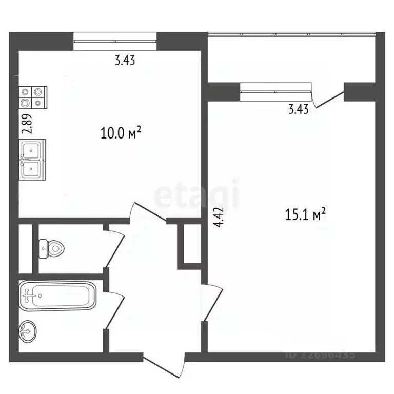 1-к кв. Московская область, Химки Подрезково мкр, ул. 1-я Лесная, 4 ... - Фото 2