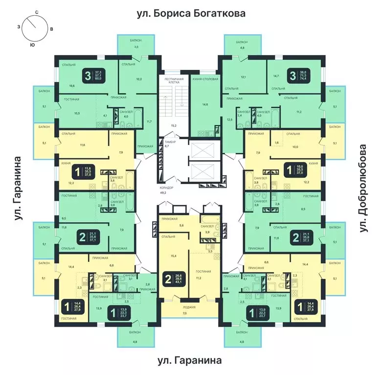 Квартира-студия: Новосибирск, ул. Гаранина (27.9 м) - Фото 1