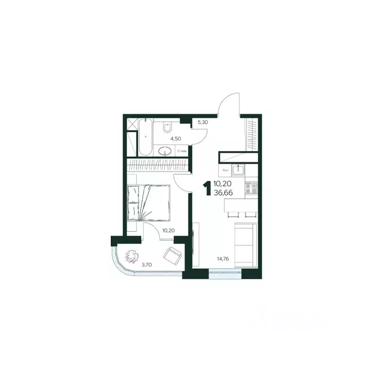 1-к кв. Московская область, Химки Сходня мкр, Первомайская ул., ... - Фото 1