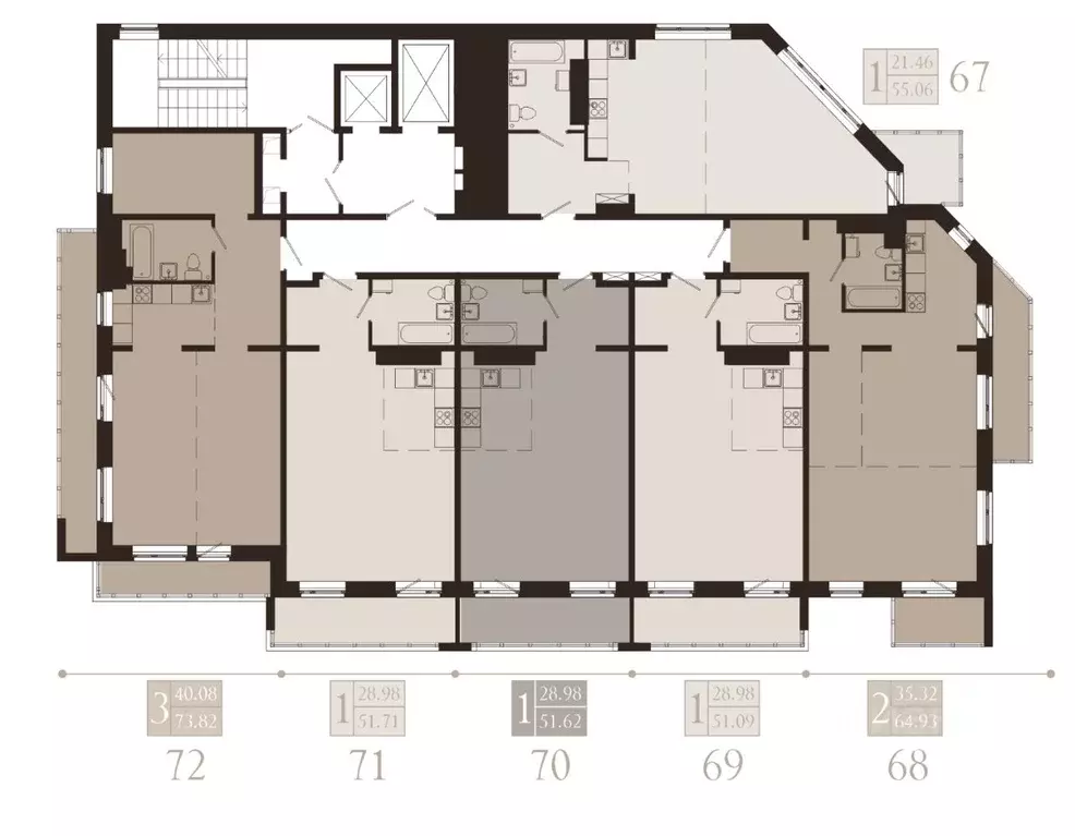 1-к кв. Иркутская область, Иркутск Советская ул., 115/1 (51.09 м) - Фото 2