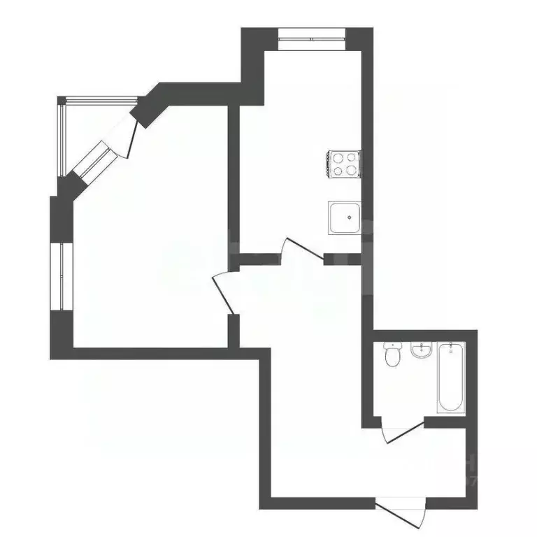 1-к кв. Тюменская область, Тюмень ул. Василия Гольцова, 1 (42.9 м) - Фото 1