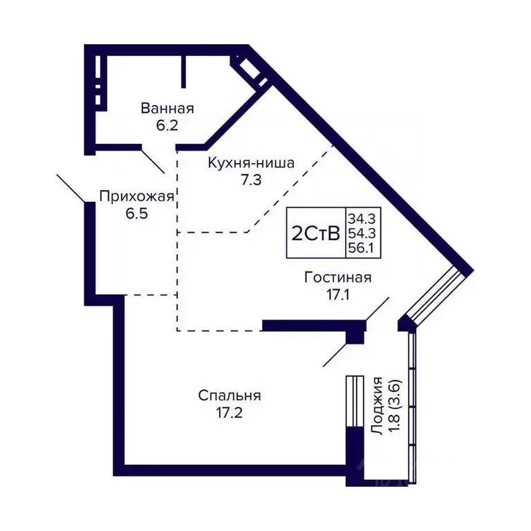 2-к кв. Новосибирская область, Новосибирск ул. Фрунзе, 220 (56.1 м) - Фото 0