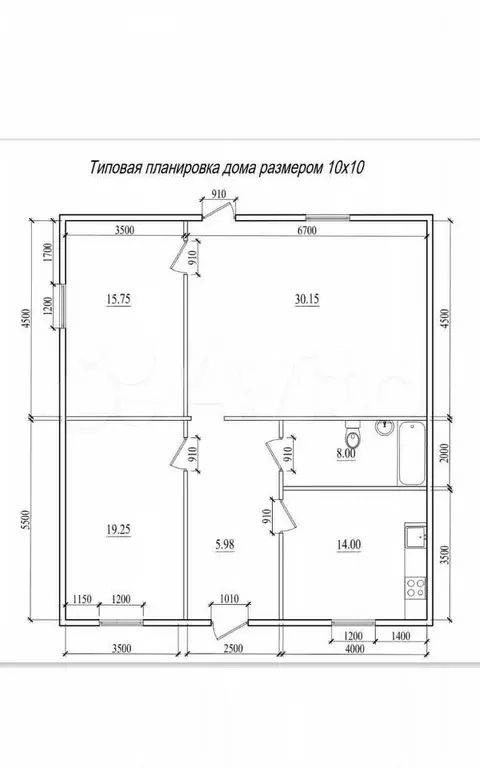 Дом 100 м на участке 7 сот. - Фото 0