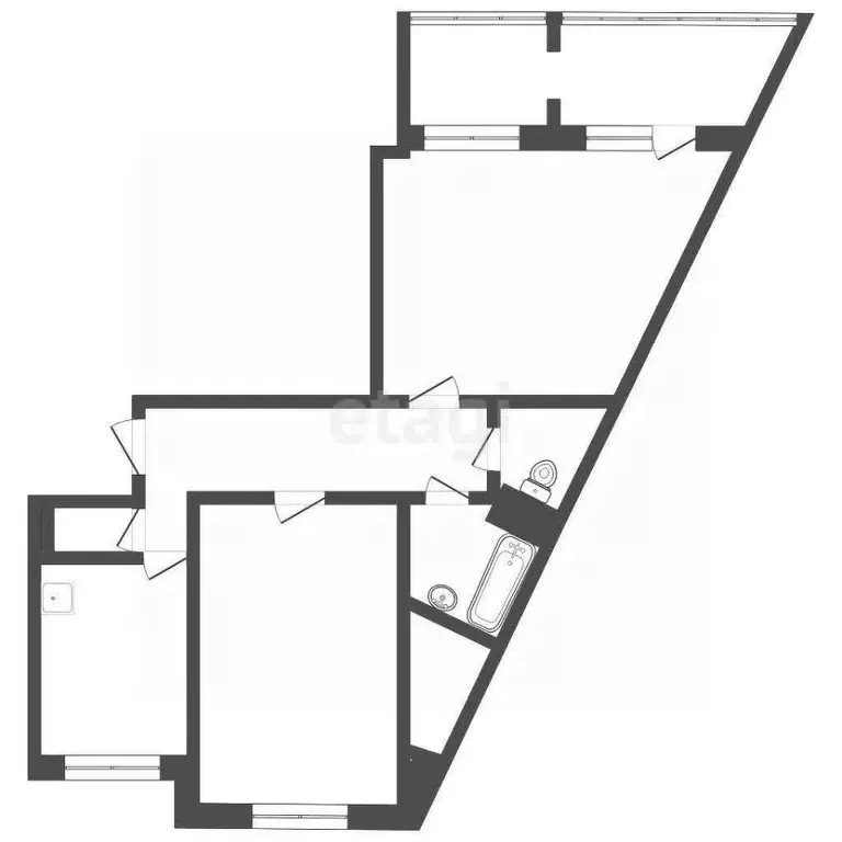 2-к кв. Челябинская область, Озерск бул. Гайдара, 24 (58.7 м) - Фото 2