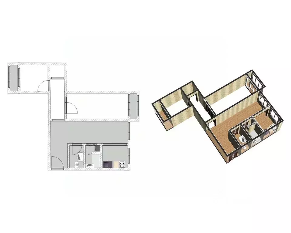 3-к кв. Ленинградская область, Кировский район, Синявинское городское ... - Фото 2