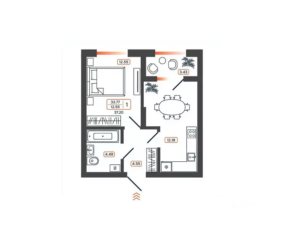 1-к кв. Ростовская область, Батайск ул. Дружная, 10 (37.2 м) - Фото 1