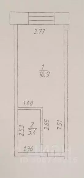 1-к кв. Кировская область, Киров ул. 60 лет Комсомола, 16 (20.0 м) - Фото 0