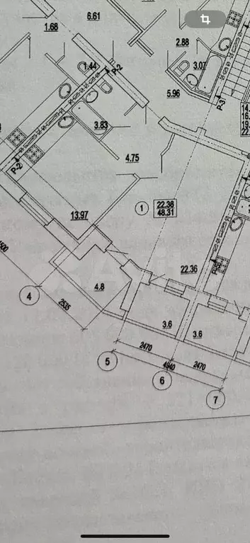 1-к. квартира, 48,3 м, 8/9 эт. - Фото 0