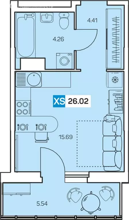 Квартира-студия: Северодвинск, улица Мира, 5 (26.02 м) - Фото 0