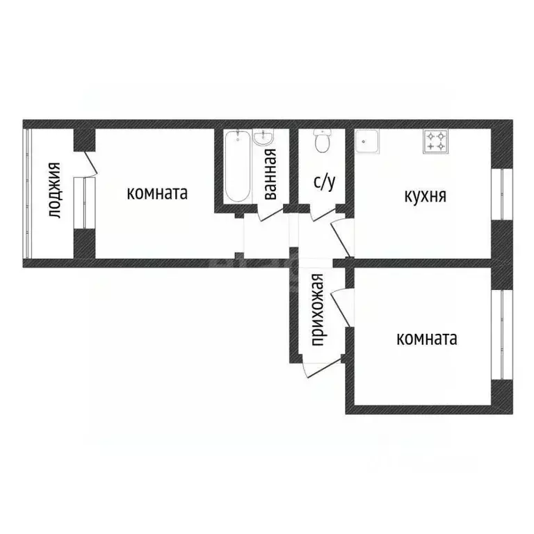 2-к кв. Курганская область, Курган ул. Отдыха, 8 (47.6 м) - Фото 2