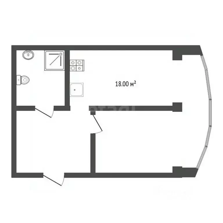 1-к кв. Тюменская область, Тюмень ул. Короленко, 12 (53.0 м) - Фото 2
