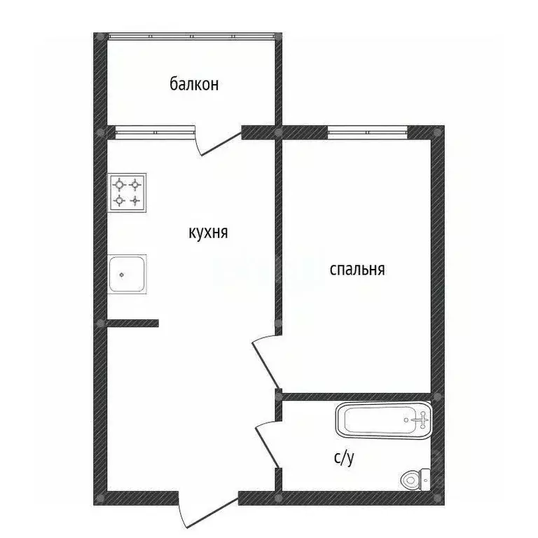 1-к кв. Башкортостан, Уфа Коммунистическая ул., 98/1 (34.9 м) - Фото 2