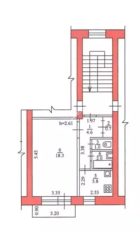 1-комнатная квартира: Благовещенск, посёлок Моховая Падь, квартал ДОС, ... - Фото 2