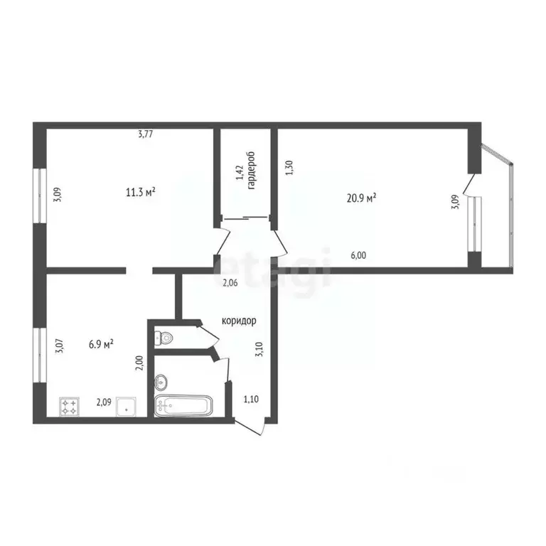 2-к кв. Московская область, Лобня ул. 9 Квартал, 4 (45.6 м) - Фото 1