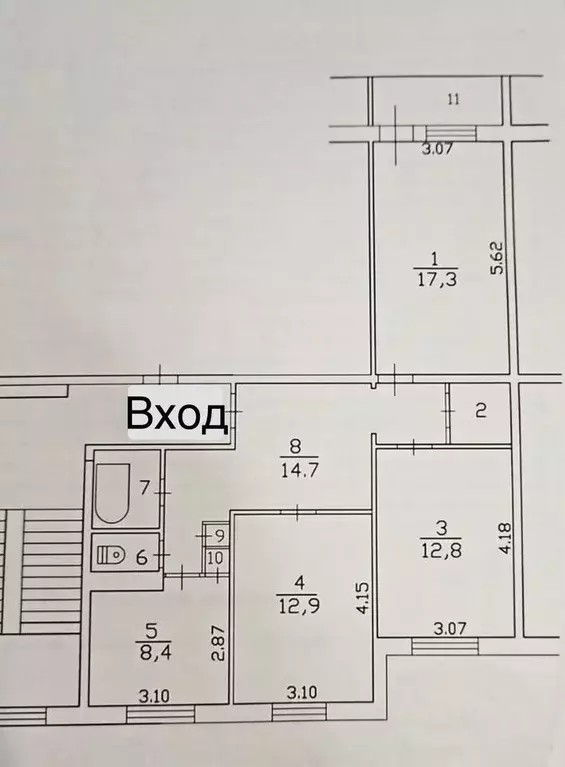 3-к кв. Ленинградская область, Всеволожск Ленинградская ул., 9 (72.0 ... - Фото 1