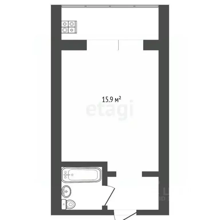 Студия Тюменская область, Тюмень ул. Республики, 237 (21.6 м) - Фото 2