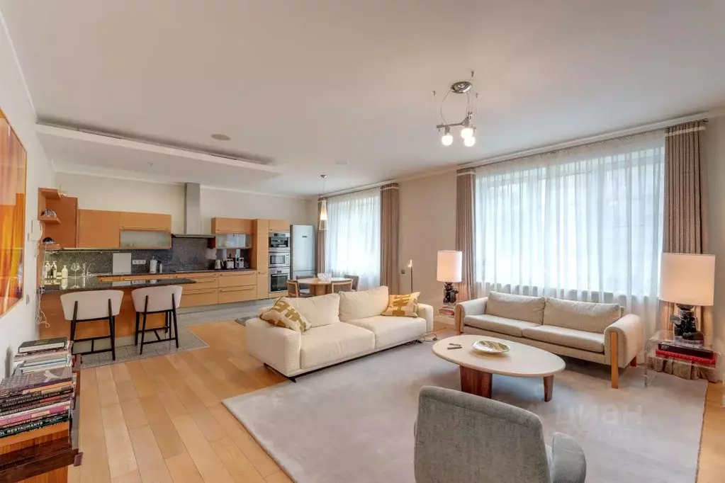 5-к кв. Москва 1-й Смоленский пер., 17 (204.2 м) - Фото 1