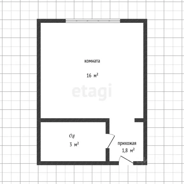 Студия Краснодарский край, Горячий Ключ ул. Санаторная, 13 (20.8 м) - Фото 1