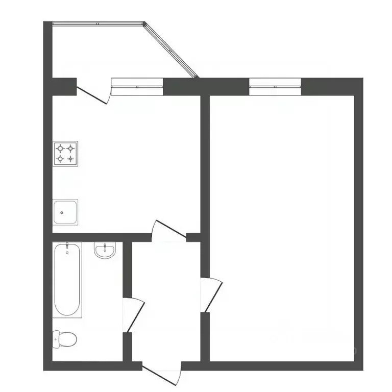 1-к кв. Тюменская область, Тюмень ул. Арктическая, 7 (41.6 м) - Фото 2