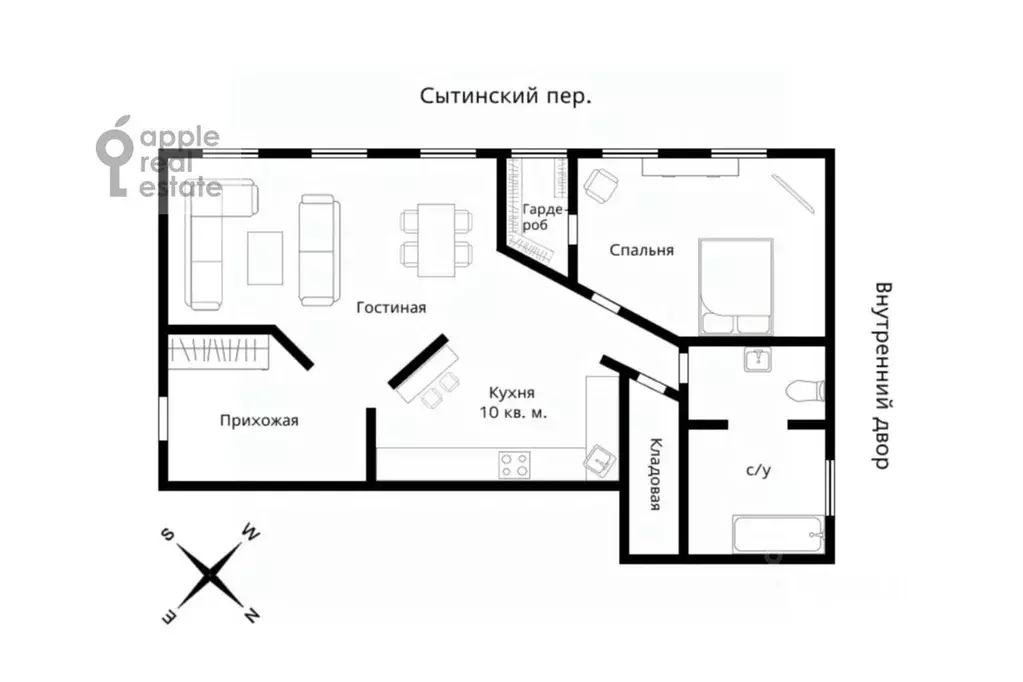 2-к кв. Москва Большая Бронная ул., 27/4 (95.0 м) - Фото 2