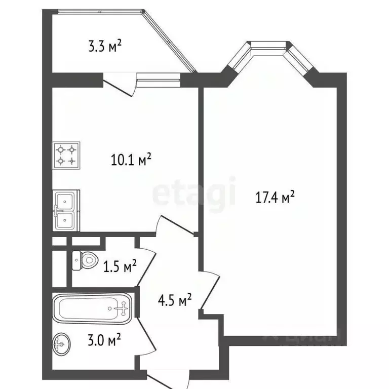 1-к кв. Санкт-Петербург просп. Ветеранов, 171к2 (37.2 м) - Фото 1