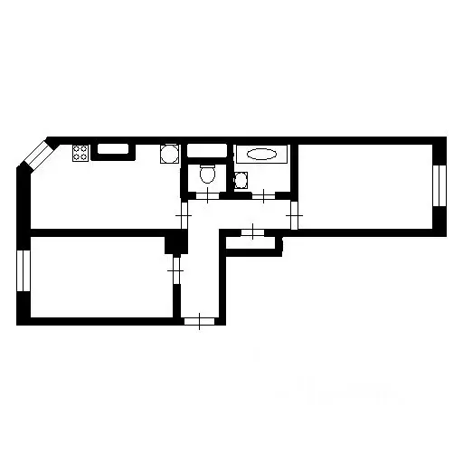 2-к кв. Татарстан, Казань ул. Гарифа Ахунова, 18 (62.0 м) - Фото 1