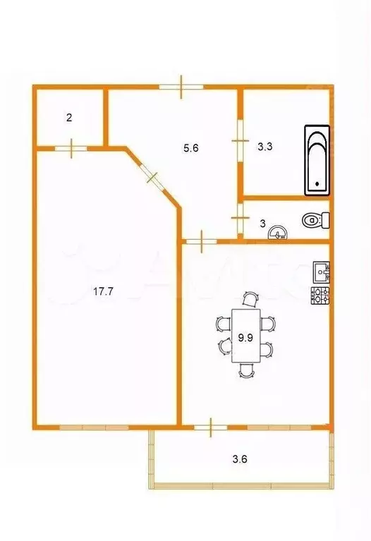 1-к. квартира, 40,5 м, 7/16 эт. - Фото 0