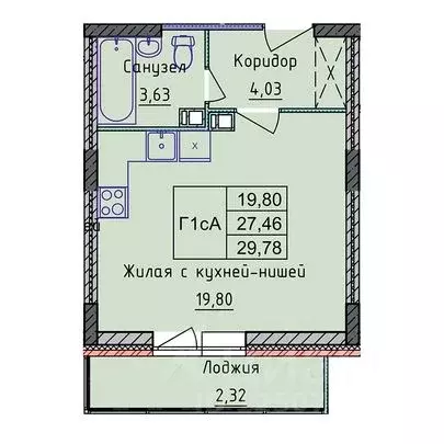 1-к кв. Ярославская область, Ярославль 2-й мкр,  (29.67 м) - Фото 0