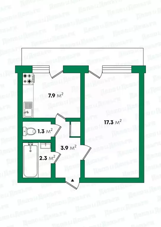 1-к кв. Кировская область, Оричевский район, Стрижи пгт Юбилейная ул., ... - Фото 2