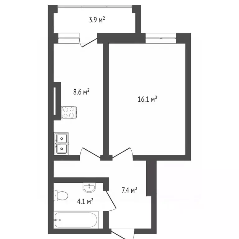 1-к кв. Омская область, Омск бул. Архитекторов, 1б (37.2 м) - Фото 2