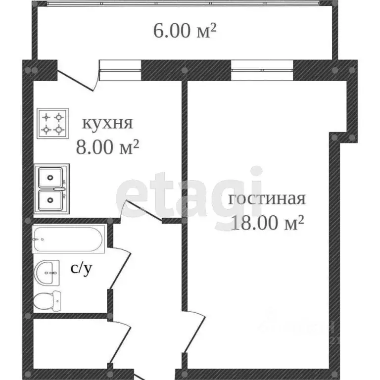1-к кв. Костромская область, Кострома ул. Новый Быт, 9 (33.0 м) - Фото 1