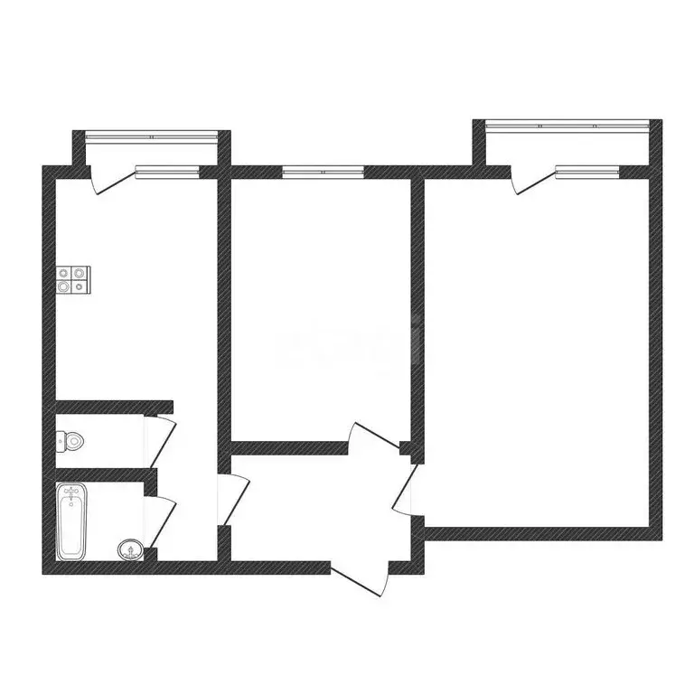 2-комнатная квартира: Черкесск, Ставропольская улица, 119 (52.2 м) - Фото 2