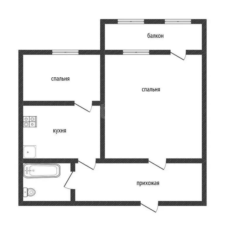 2-комнатная квартира: Бийск, Советская улица, 189/1 (44.2 м) - Фото 0