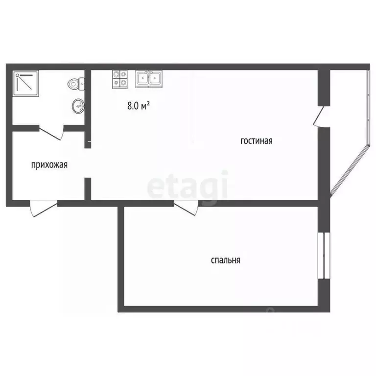 1-к кв. Ростовская область, Ростов-на-Дону ул. Зорге, 9 (41.0 м) - Фото 2