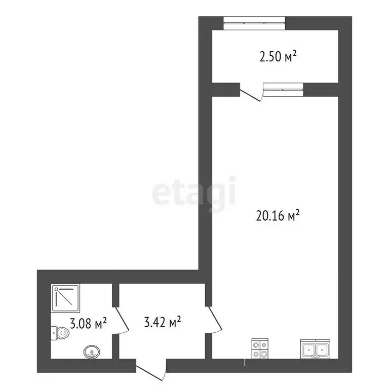 Квартира-студия: Мурино, Екатерининская улица, 30 (26.8 м) - Фото 0