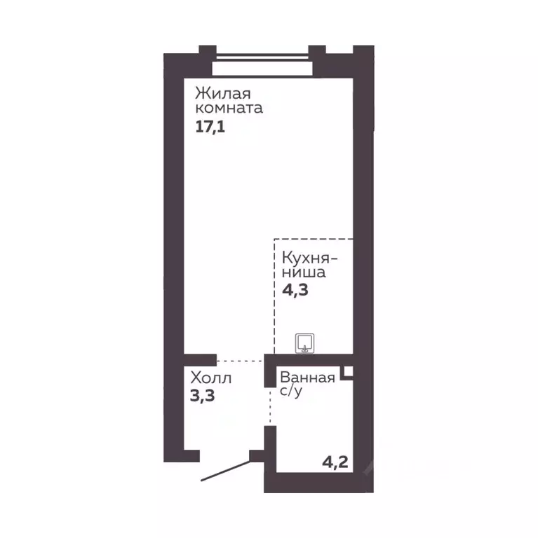 1-к кв. Свердловская область, Екатеринбург Уралмаш жилрайон, Голос ... - Фото 1